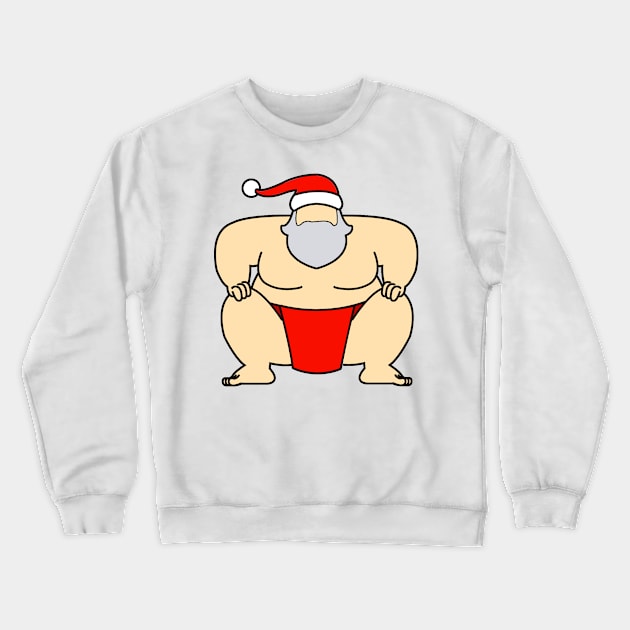 Sumo Santa Claus 3 Crewneck Sweatshirt by LuisP96